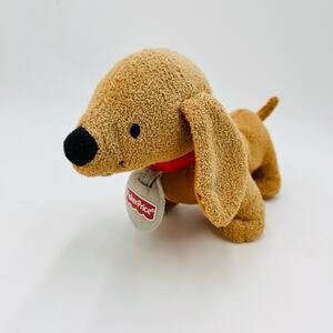 Jennie Dachshund Fisher Price Puppy Pals Brown Dog Plush Stuffed Soft Toy 8"